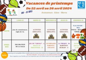 Plannings d'activités 2