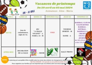 Plannings d'activités 1